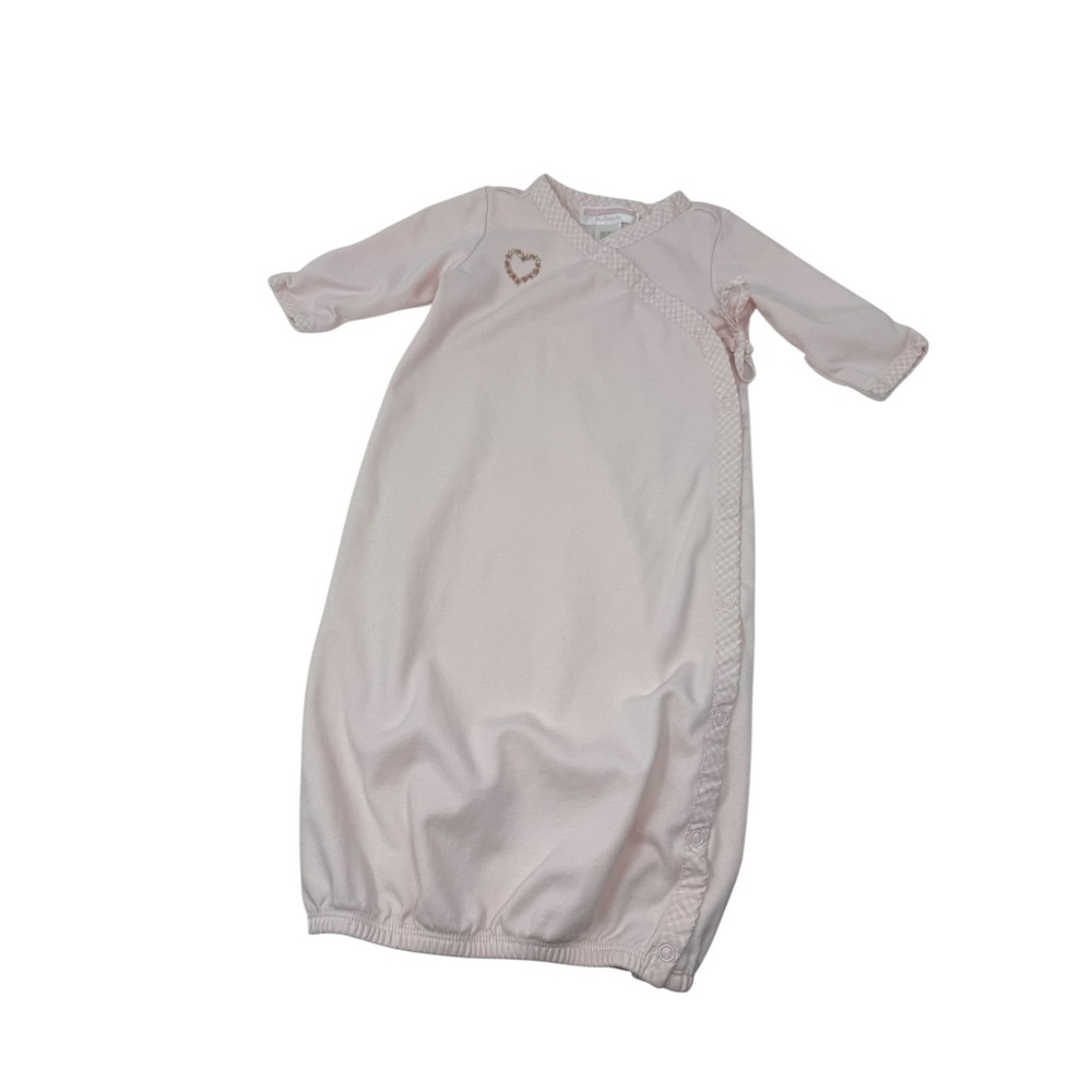 Girls baby Janie and Jack sleep gown sack‎ size 0-3 months pink heart mittens